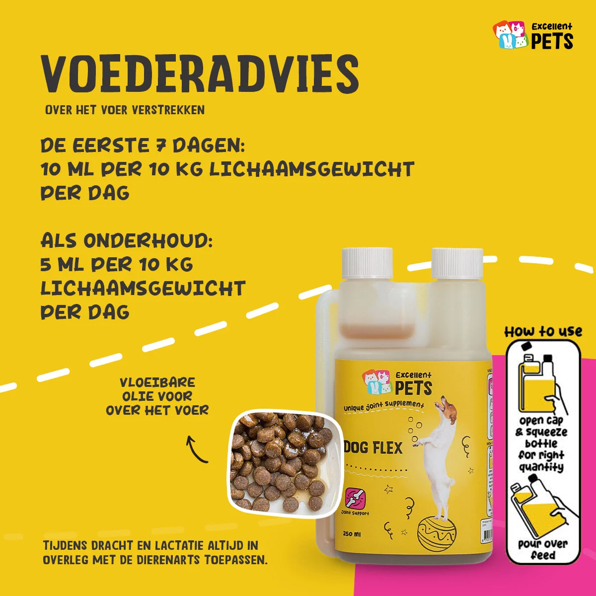 Complément articulaire liquide pour chiens, 250 ml – Excellent Pets Dog Flex – Image 2