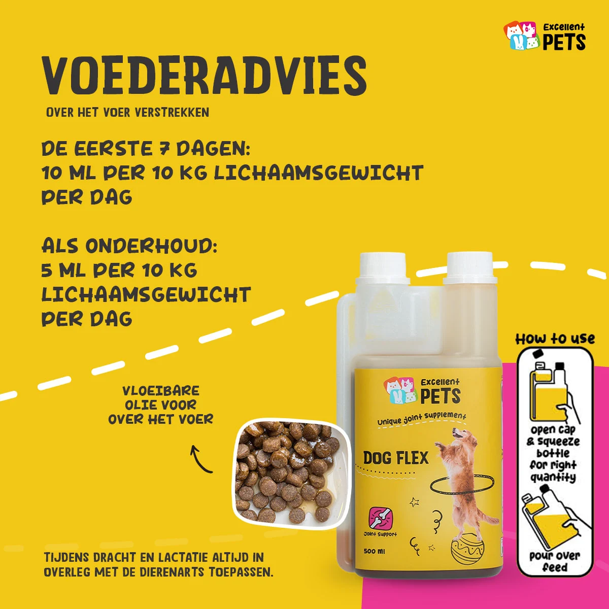 Complément liquide pour les articulations des chiens, 500 ml – Excellent Pets Dog Flex – Image 2