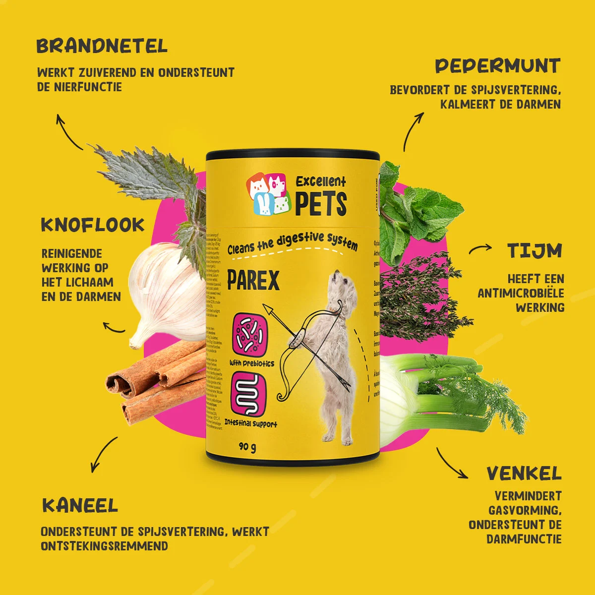 Complément pour chiens avec prébiotiques sous forme de bouchées, 90 g – Excellent Pets Dog Parex – Image 5