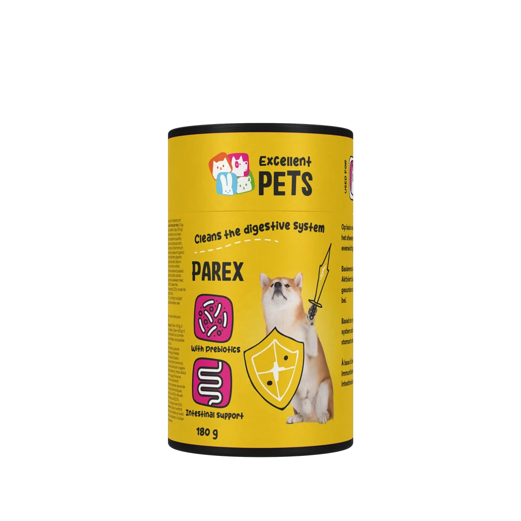 Complément alimentaire pour chien aux prébiotiques en croquettes, 180 g – Excellent Pets Dog Parex – Image 1