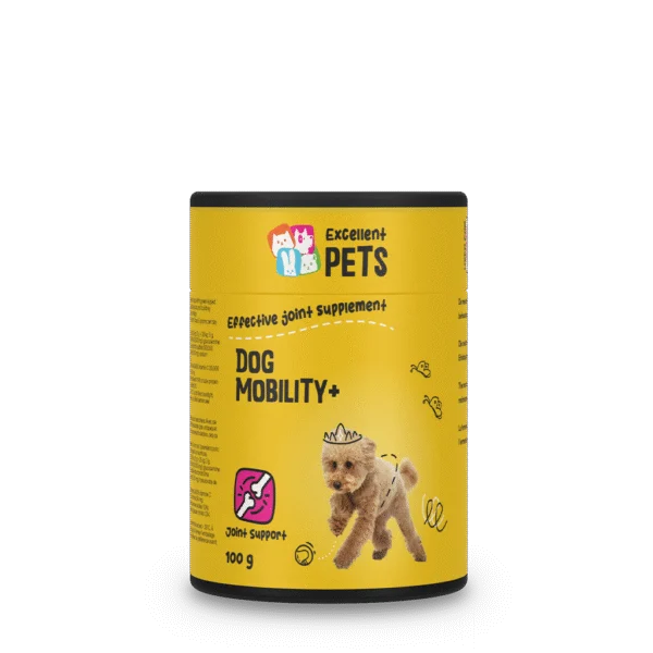 Complément en poudre pour les articulations des chiens, 100 g – Excellent Pets Dog Mobility+