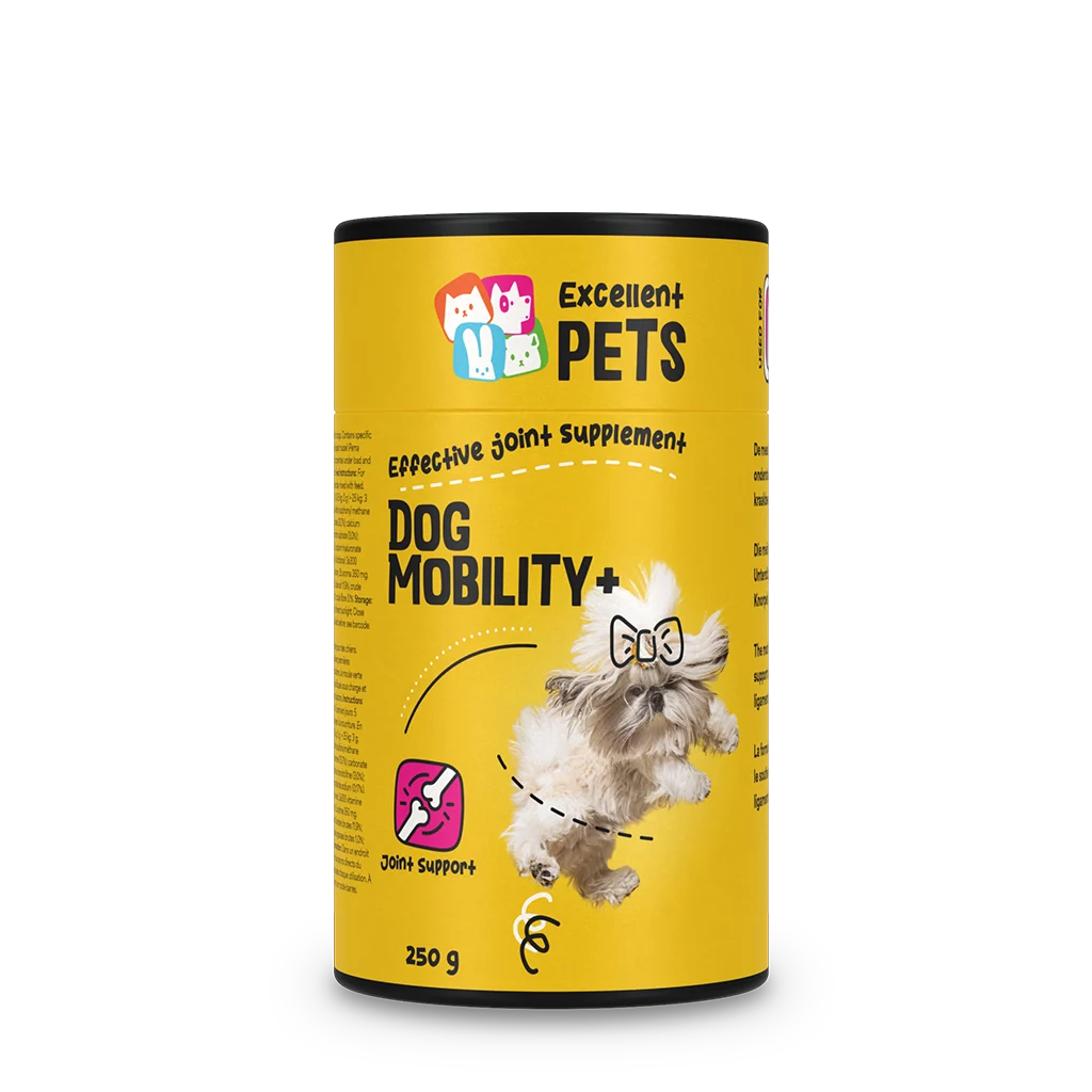 Complément articulaire en poudre pour chiens, 250 g – Excellent Pets Dog Mobility+ – Image 1
