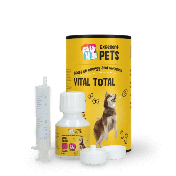 Complément liquide pour chiens avec vitamines, 50 ml – Excellent Pets Vital Total