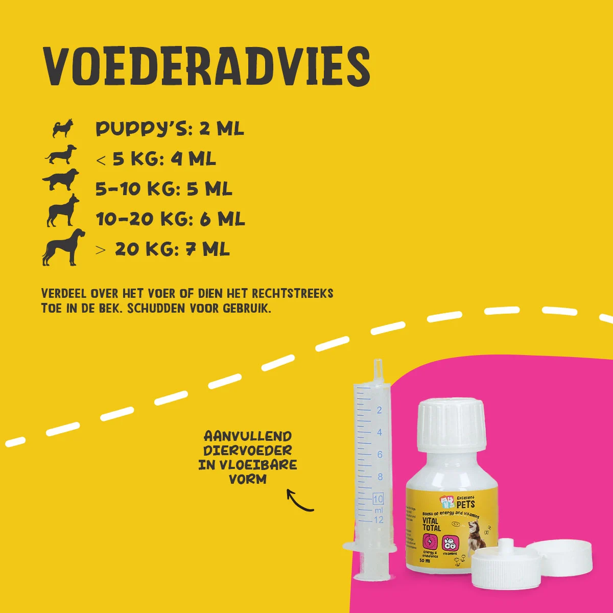 Complément liquide pour chiens avec vitamines, 50 ml – Excellent Pets Vital Total – Image 2