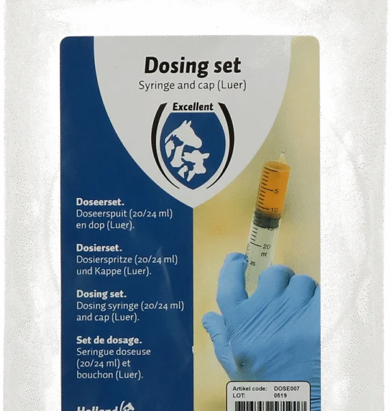 Kit de dosage avec seringue doseuse 20/24 ml et embout Luer