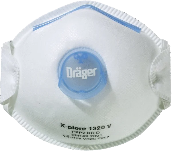 Masque antipoussière FFP2 avec soupape d’expiration, 10 pièces – Dräger X-plore 1320 FFP2 V