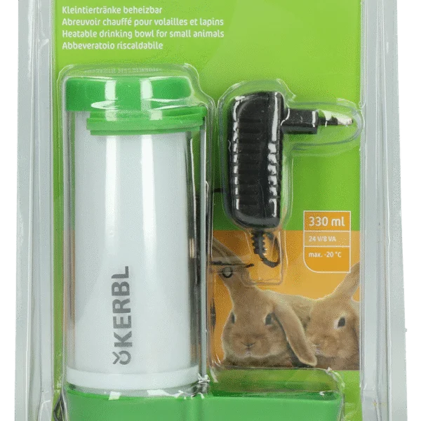 Abreuvoir chauffant pour petits animaux, 330 ml, 8 W – Kerbl NoFrost