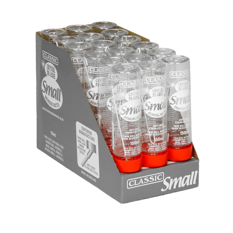 Bouteille à eau en plastique pour rongeurs, 150 ml – Classic Crystal Deluxe – Image 3