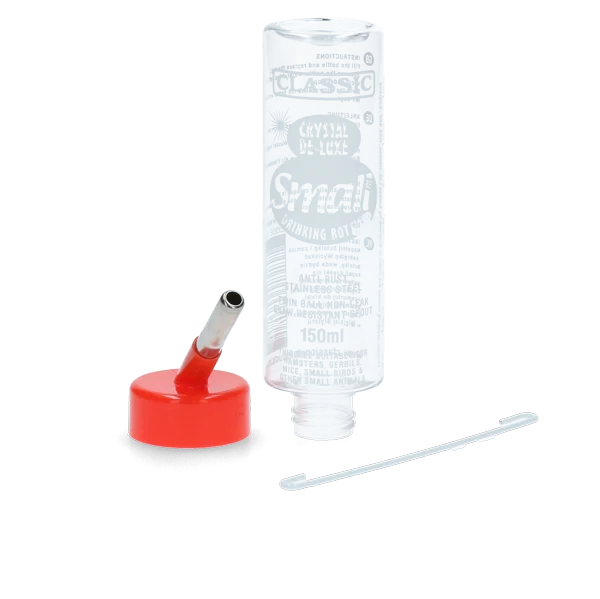 Bouteille à eau en plastique pour rongeurs, 150 ml – Classic Crystal Deluxe – Image 1