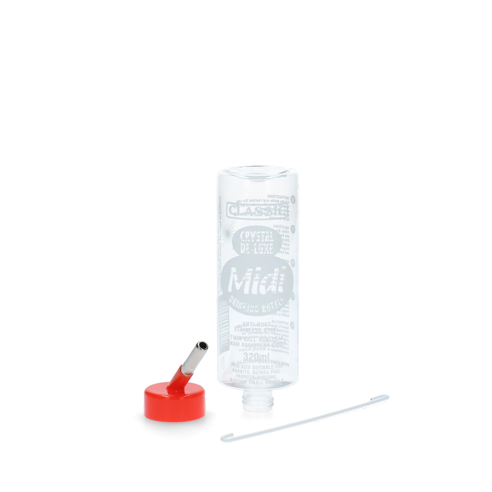 Bouteille pour rongeurs en plastique, 320 ml – Classic Crystal Deluxe – Image 1