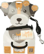 Harnais pour chien avec laisse en corde, noir, Regular 345 cm – Easy Walk modèle à bandoulière