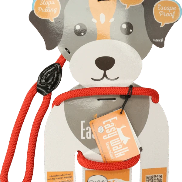 Harnais pour chien avec laisse en corde, rouge – Easy Walk modèle à main