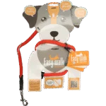 Harnais pour chien avec laisse en corde, rouge, Regular 345 cm – Easy Walk, modèle épaulière