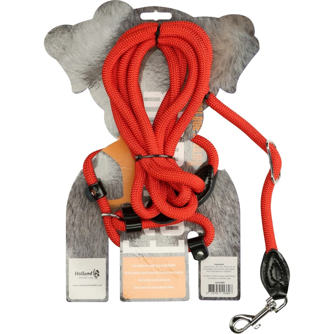 Harnais pour chien avec laisse en corde, rouge, Regular 345 cm – Easy Walk, modèle épaulière – Image 2