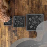 Gamelle anti glouton pour chiens à motif en forme d’étoile, XS 14 cm, grise – Eat Slow Live Longer Star – Image 3