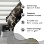 Gamelle anti glouton pour chiens à motif en forme d’étoile, XS 14 cm, grise – Eat Slow Live Longer Star – Image 4