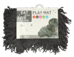 Tapis de fouille pour chiens avec bandes de tissu, gris, 44 x 28 cm – Eat Slow Live Longer Play Mat – Image 3