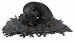Tapis de fouille pour chiens avec bandes de tissu, gris, 44 x 28 cm – Eat Slow Live Longer Play Mat – Image 2