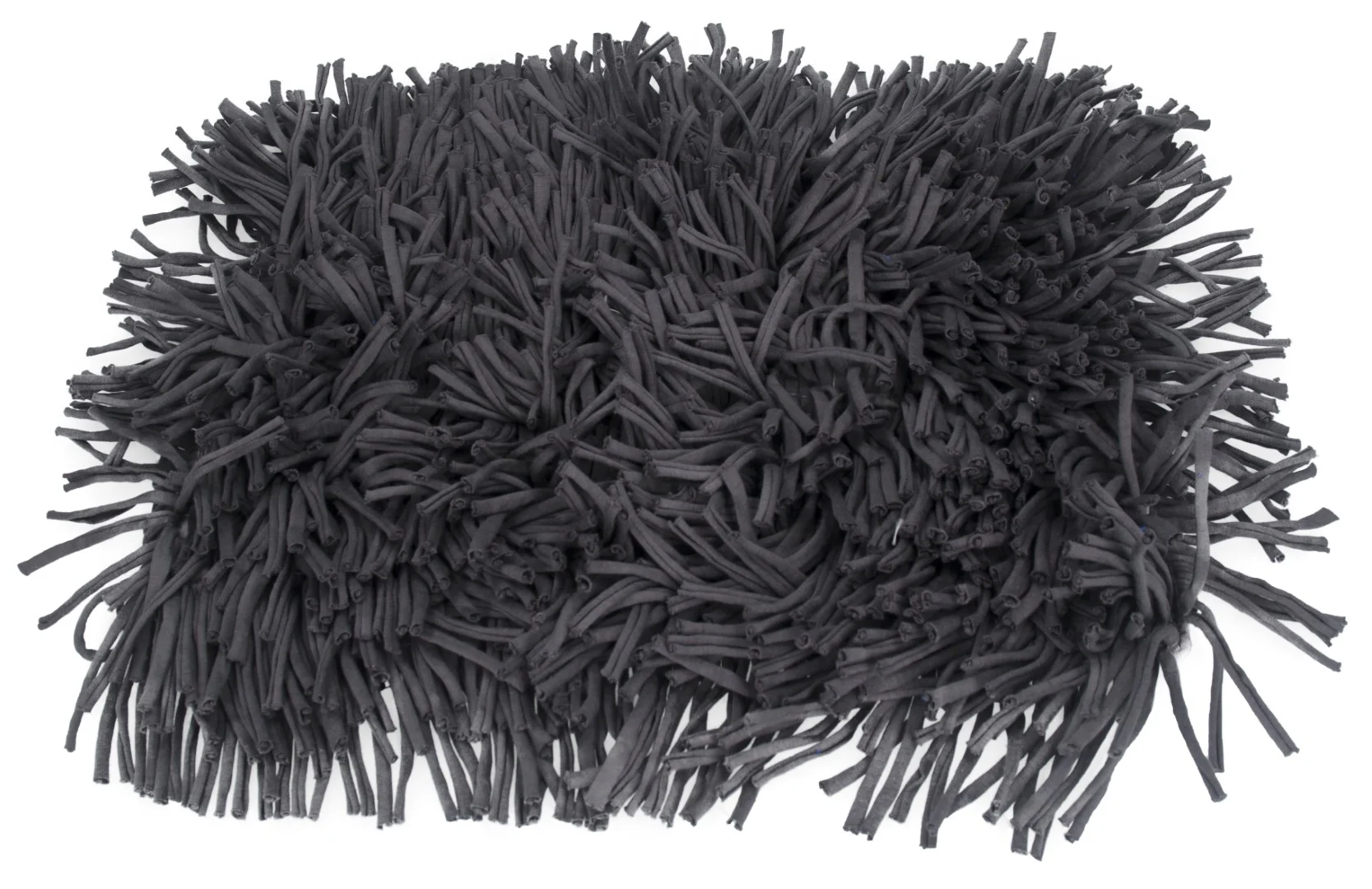 Tapis de fouille pour chiens avec bandes de tissu, gris, 44 x 28 cm – Eat Slow Live Longer Play Mat – Image 1