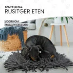 Tapis de fouille pour chiens avec bandes de tissu, gris, 44 x 28 cm – Eat Slow Live Longer Play Mat – Image 5