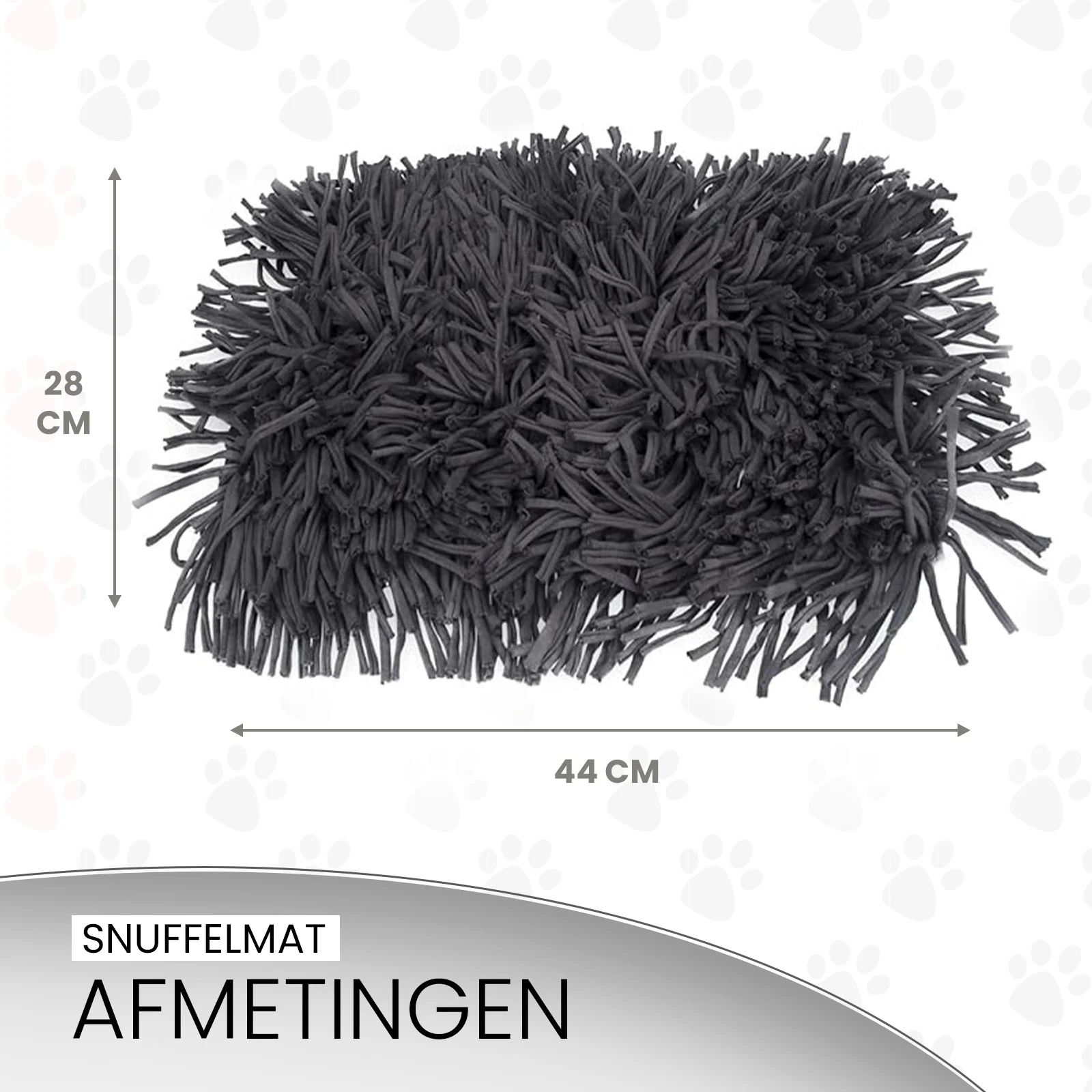 Tapis de fouille pour chiens avec bandes de tissu, gris, 44 x 28 cm – Eat Slow Live Longer Play Mat – Image 6