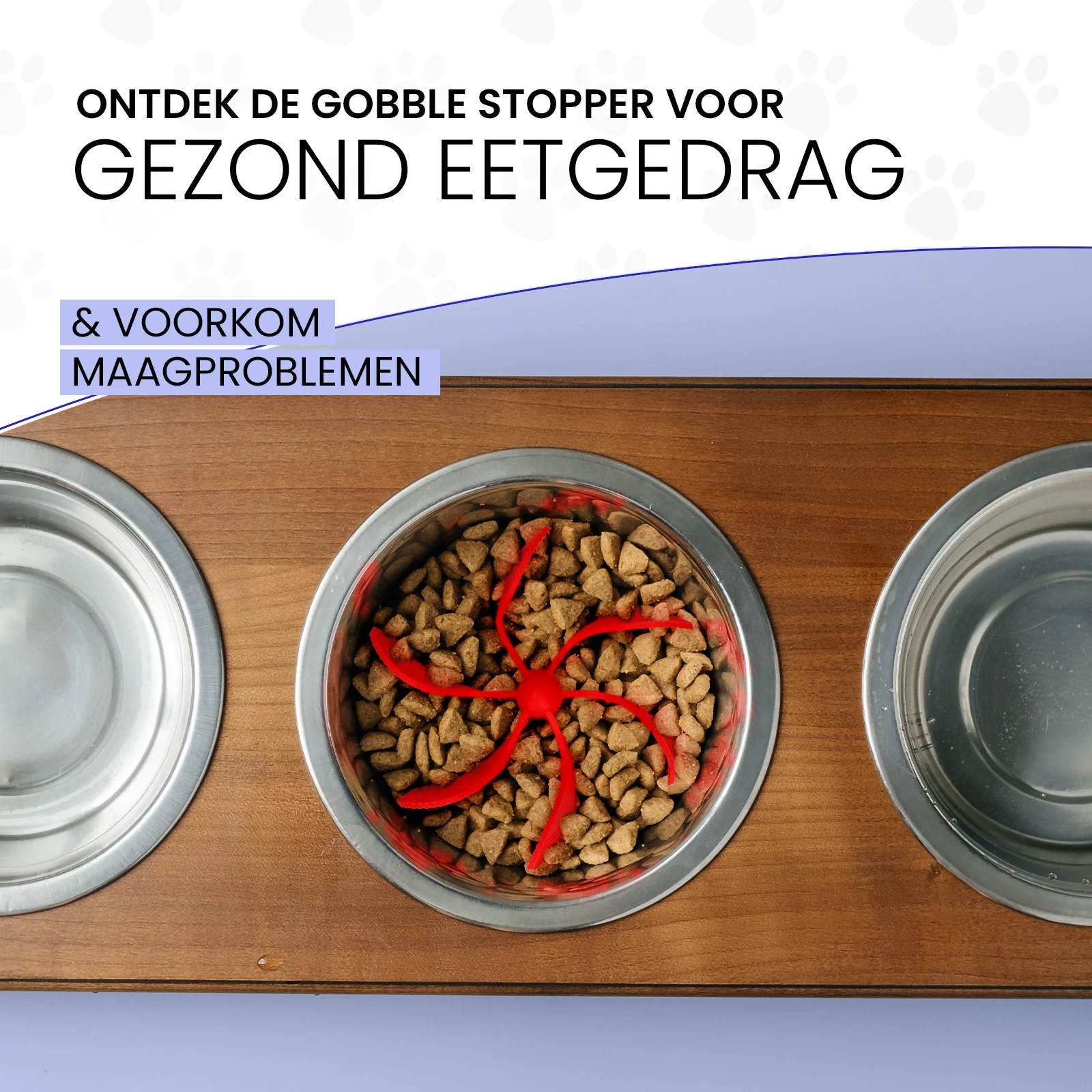 Insert anti-glouton pour gamelle de chien avec ventouses, bleu M, diamètre de la base 11,5 cm – Eat Slow Live Longer Gobble Stopper – Image 4