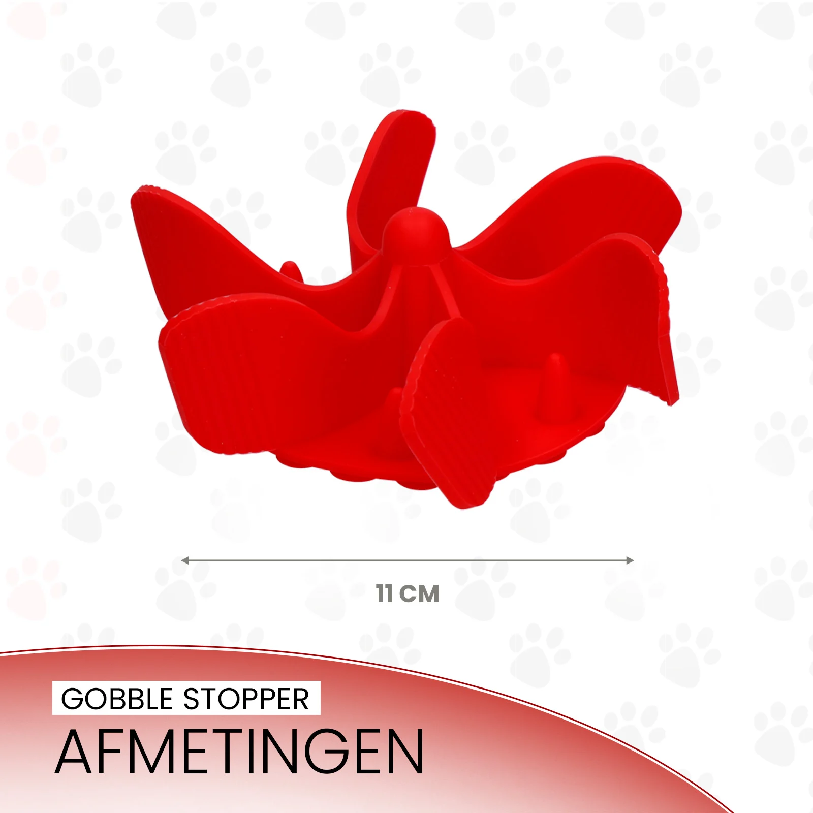 Insert anti glouton pour gamelle de chien avec ventouses, rouge M, diamètre de la base 11,5 cm – Eat Slow Live Longer Gobble Stopper – Image 5
