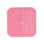 Tapis de léchage pour chien avec 2 motifs et ventouses, 21 x 21 cm, rose – Eat Slow Live Longer Lick Mat Duo M – Image 2