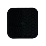 Tapis de léchage pour chien avec picots et alvéoles en nid d’abeille, 21 x 21 cm, gris – Eat Slow Live Longer Lick Mat Duo M – Image 2