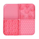 Tapis à lécher pour chiens avec 4 motifs et ventouses, 21 x 21 cm, rose – Eat Slow Live Longer Lick Mat Dimensions Rectangle – Image 2
