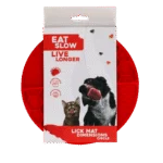 Tapis de léchage rond à alvéoles profondes, rouge, ø 21 cm – Eat Slow Live Longer Lick Mat Dimensions Circle