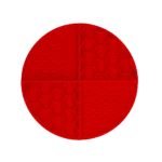 Tapis de léchage rond à alvéoles profondes, rouge, ø 21 cm – Eat Slow Live Longer Lick Mat Dimensions Circle – Image 2
