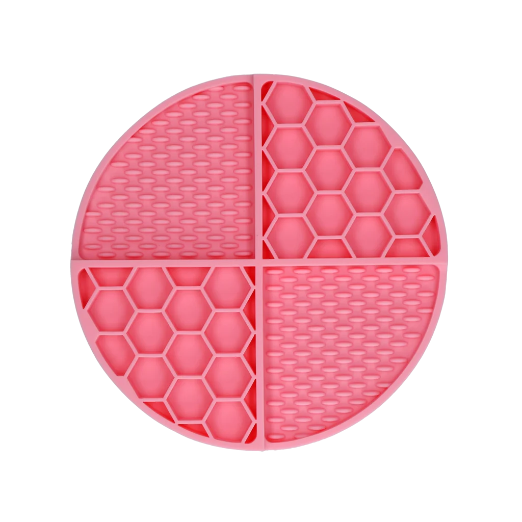 Tapis de léchage rond avec compartiments profonds, rose, ø 21 cm – Eat Slow Live Longer Lick Mat Dimensions Circle – Image 3