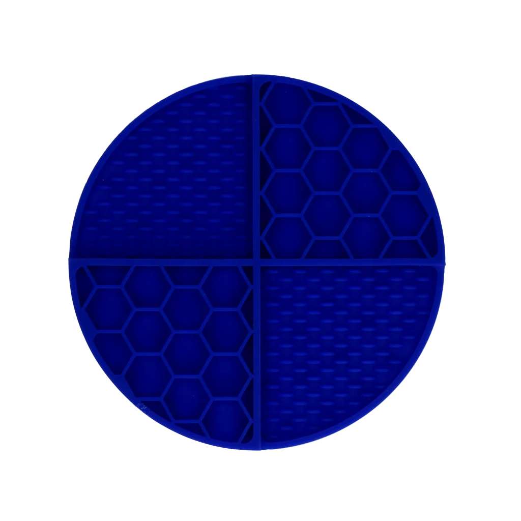 Tapis de léchage rond avec compartiments profonds, bleu, ø 21 cm – Eat Slow Live Longer Lick Mat Dimensions Circle – Image 2