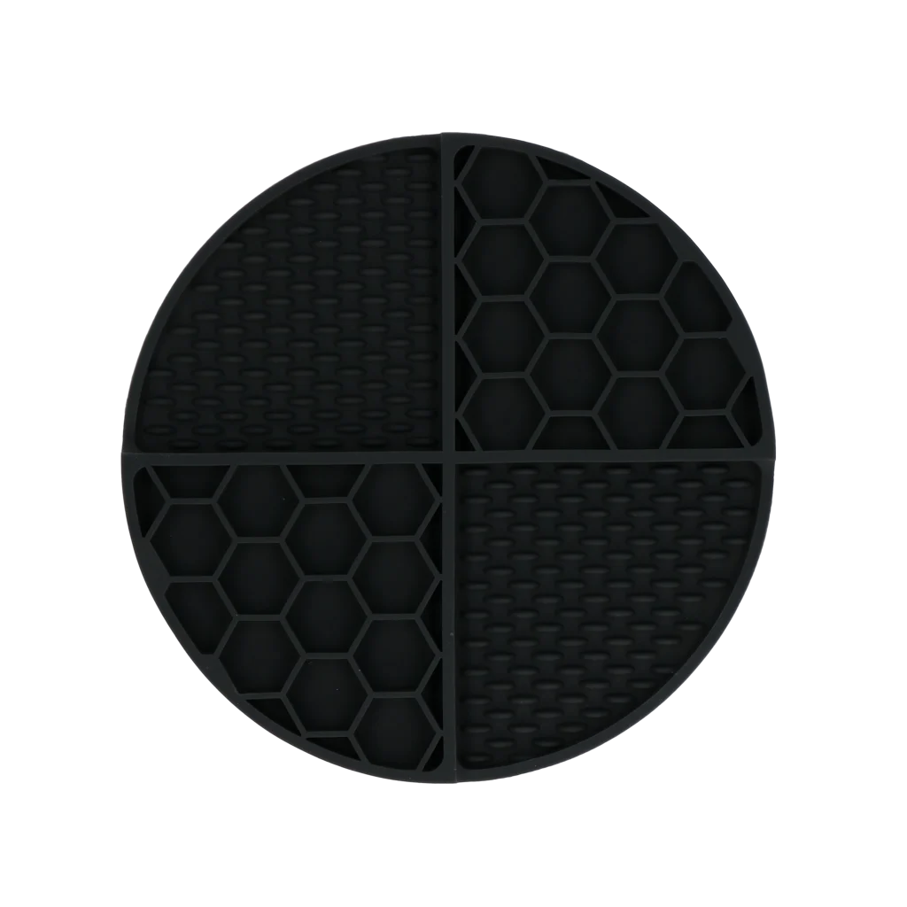 Tapis de léchage rond à compartiments profonds, gris, ø 21 cm – Eat Slow Live Longer Lick Mat Dimensions Circle – Image 2