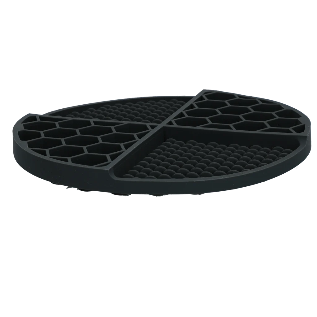 Tapis de léchage rond à compartiments profonds, gris, ø 21 cm – Eat Slow Live Longer Lick Mat Dimensions Circle – Image 3