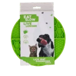 Tapis de léchage rond avec compartiments profonds, vert, ø 21 cm – Eat Slow Live Longer Lick Mat Dimensions Circle