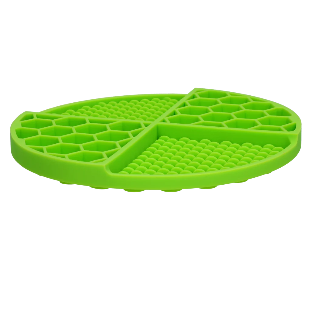 Tapis de léchage rond avec compartiments profonds, vert, ø 21 cm – Eat Slow Live Longer Lick Mat Dimensions Circle – Image 3