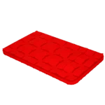 Tapis de léchage pour chiens avec rabats en forme de fleurs et ventouses, 21 x 34 cm, rouge – Eat Slow Live Longer Lick Mat Dimensions Flower – Image 3