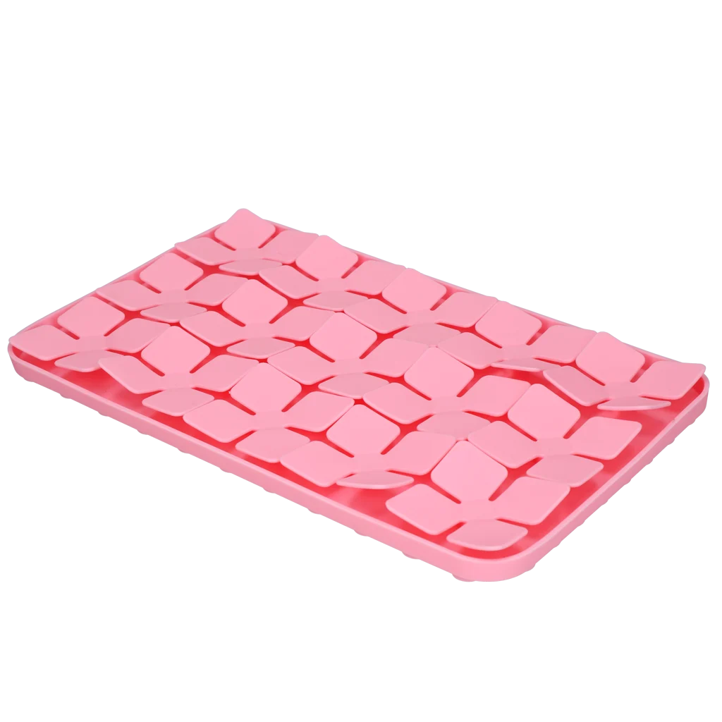 Tapis à lécher pour chiens avec pétales en forme de fleur et ventouses, 21 x 34 cm, rose – Eat Slow Live Longer Lick Mat Dimensions Flower – Image 3