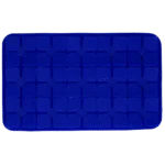 Tapis de léchage pour chiens avec rabats en forme de fleurs et ventouses, 21 x 34 cm, bleu – Eat Slow Live Longer Lick Mat Dimensions Flower – Image 2