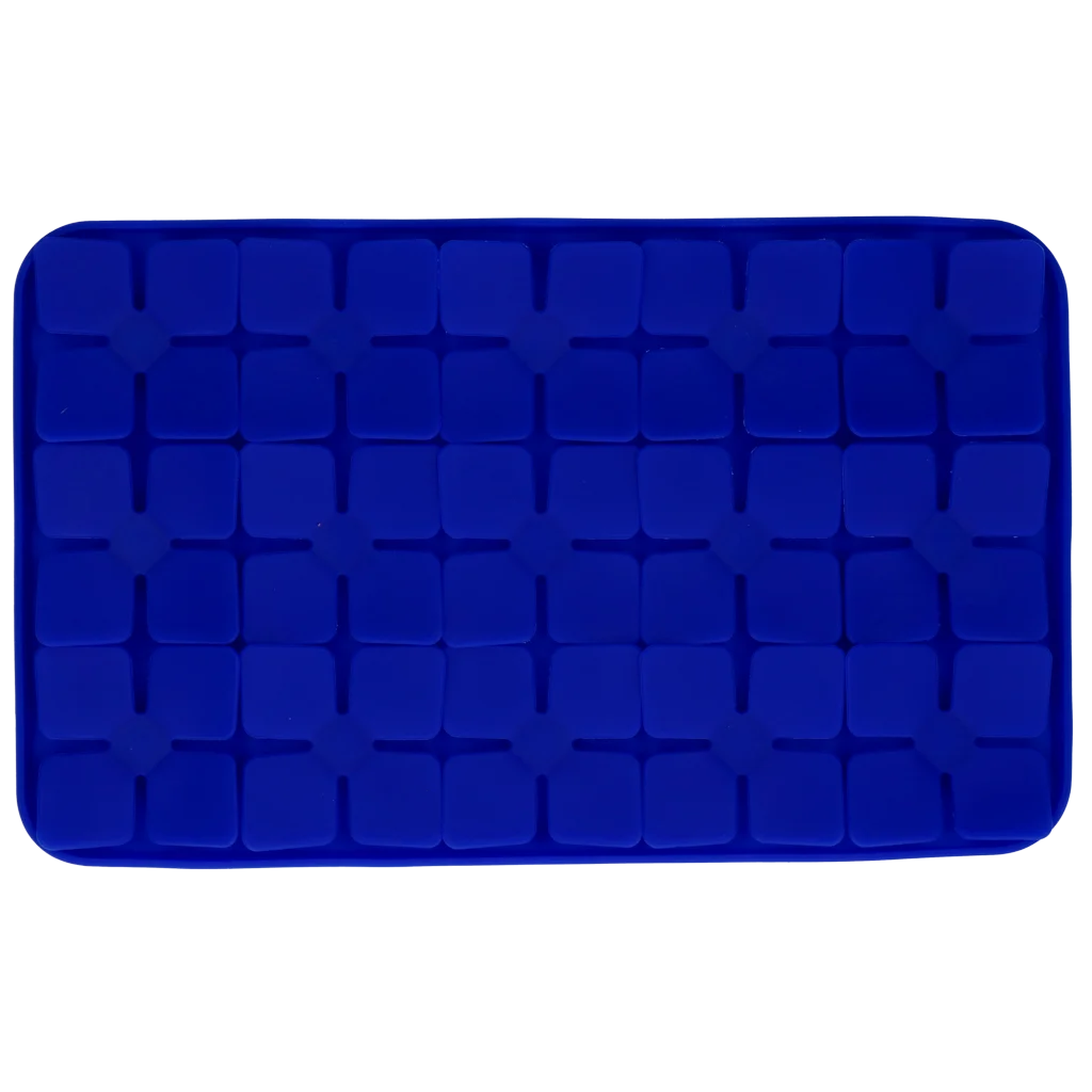 Tapis de léchage pour chiens avec rabats en forme de fleurs et ventouses, 21 x 34 cm, bleu – Eat Slow Live Longer Lick Mat Dimensions Flower – Image 2