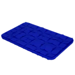 Tapis de léchage pour chiens avec rabats en forme de fleurs et ventouses, 21 x 34 cm, bleu – Eat Slow Live Longer Lick Mat Dimensions Flower – Image 3