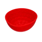 Gamelle anti glouton pour chiens avec tapis de léchage, rouge, 17 cm – Eat Slow Live Longer Lick Mat Wobble Bowl – Image 3