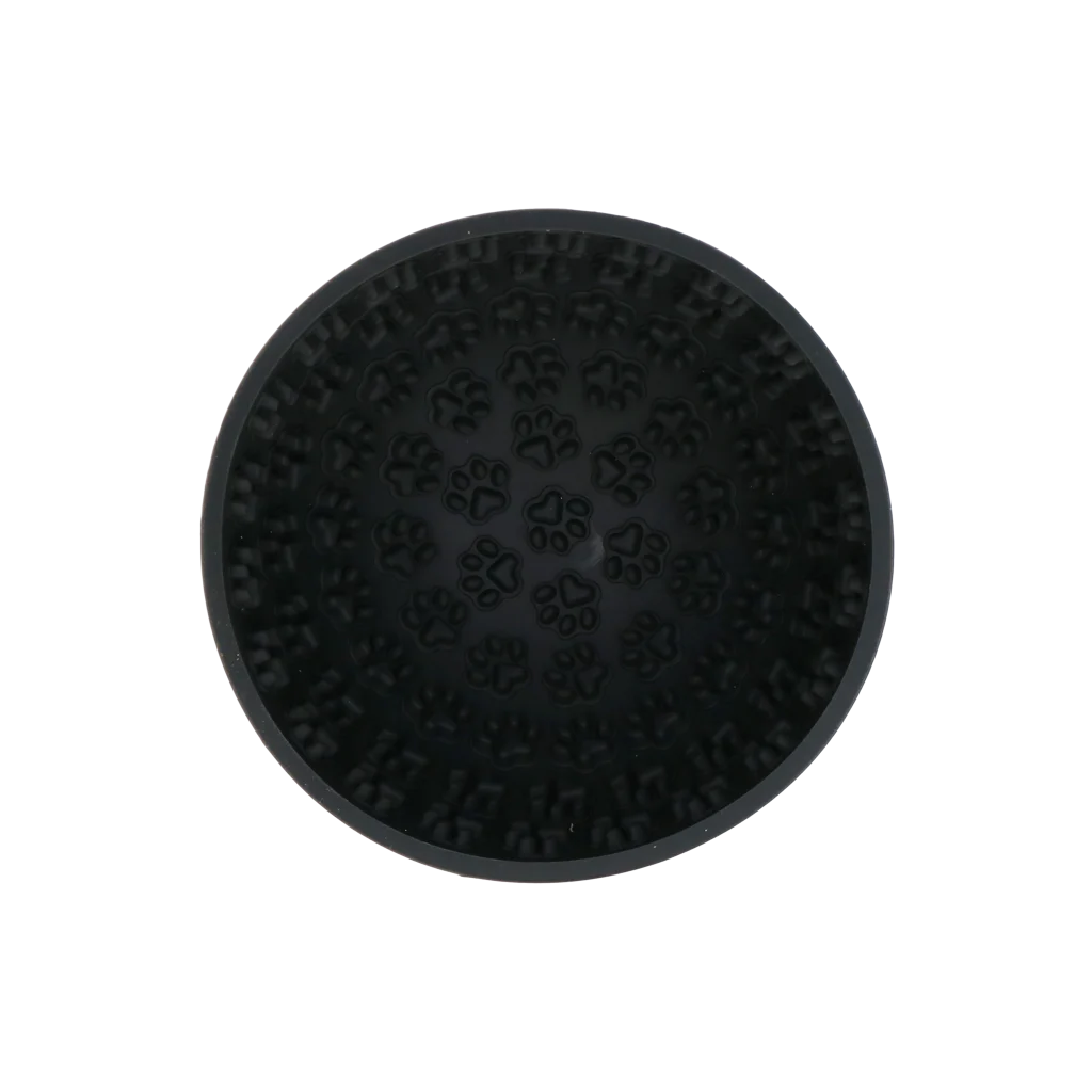 Gamelle anti-glouton pour chiens à fond rond et picots, Ø 17 cm, grise – Eat Slow Live Longer Lick Mat Wobble Bowl – Image 2