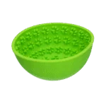 Gamelle anti-glouton pour chien avec fond arrondi et reliefs, Ø 17 cm, verte – Eat Slow Live Longer Lick Mat Wobble Bowl – Image 3