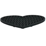 Tapis de léchage pour chien en forme de cœur avec motif XO, 19 x 23 cm, gris – Eat Slow Live Longer Lick Mat Lovely Heart – Image 2