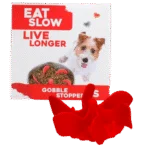 Insert anti glouton pour gamelle de chien avec ventouses, rouge S, diamètre à la base 9,5 cm – Eat Slow Live Longer Gobble Stopper