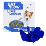 Insert anti-glouton pour gamelle de chien avec ventouses, bleu S, diamètre de base 9,5 cm – Eat Slow Live Longer Gobble Stopper