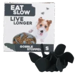 Insert anti glouton pour gamelle de chien avec ventouses, gris S, diamètre à la base 9,5 cm – Eat Slow Live Longer Gobble Stopper